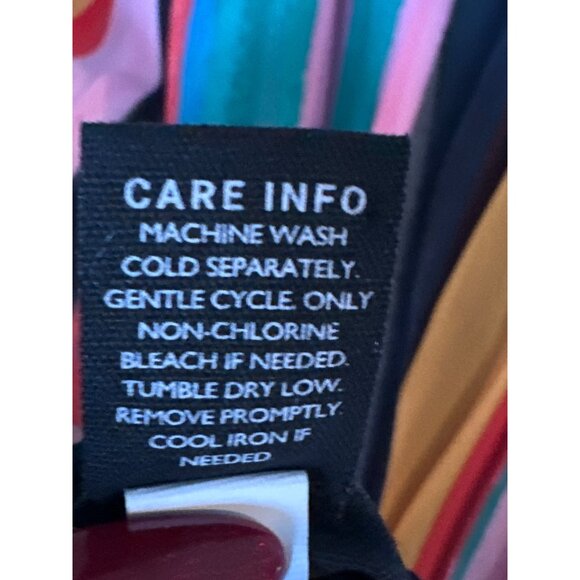 Who What Wear Womens Rainbow Pleated Midi Skirt Sz XS Artzy Flowy - Picture 5 of 9